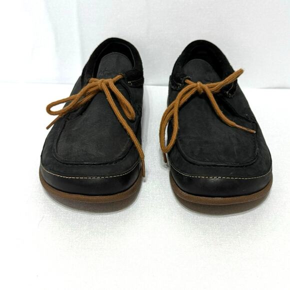 Chaco Women's Size 9 Pineland Moc Chukka Shoes Black Leather Tan Laces - Picture 3 of 11